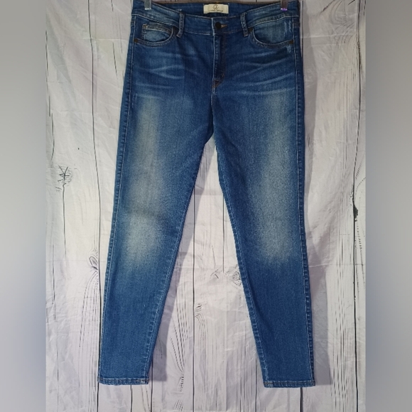 J By Cookie Johnson Wisdom Ankle Skinny Blue Denim Jeans - Picture 1 of 13